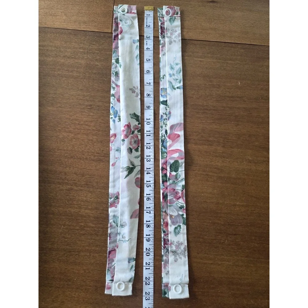 Vtg Croscill English Garden Panels Set Five Piece Curtains Valance Cottagecore